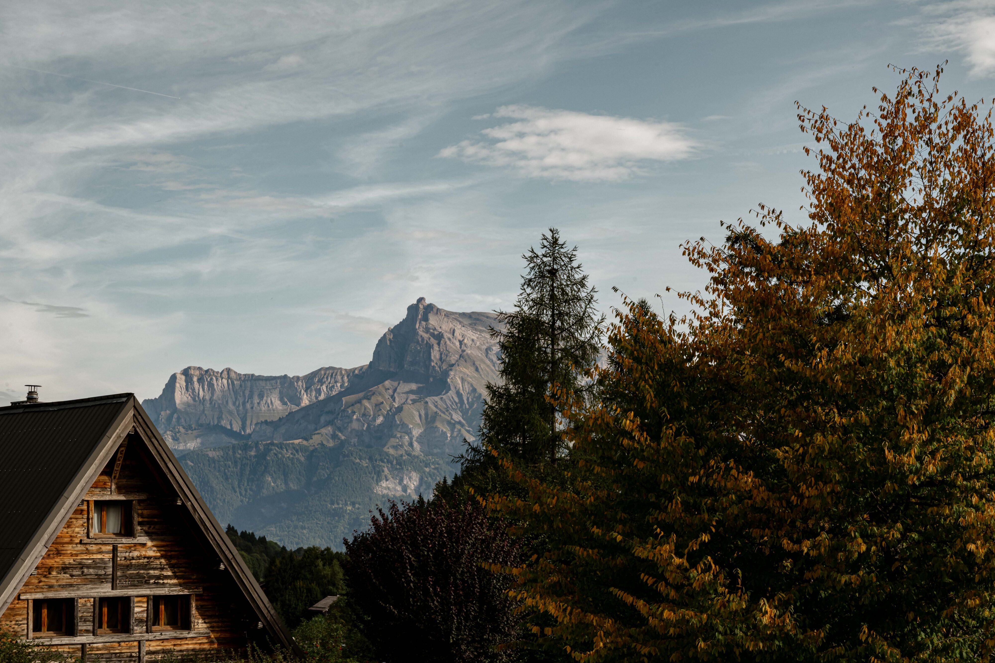 Chalet & mountains